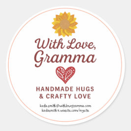 With Love, Gramma Sticker ラウンドシール