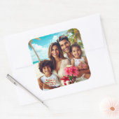 With Love Happy Mother's day書道カスタム スクエアシール (封筒)