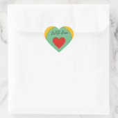 With Love Heart Sticker – Minimal Cute Love  ハートシール (バッグ)