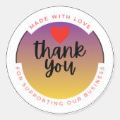 With Love Heart Sticker – Minimal Cute Love  ラウンドシール (正面)