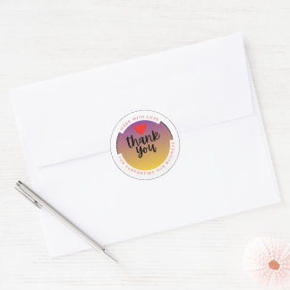 With Love Heart Sticker – Minimal Cute Love  ラウンドシール
