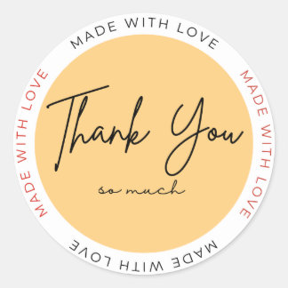 With Love Heart Sticker – Minimal Cute Love ラウンドシール