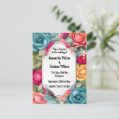 With Love in Full開花結婚式招待状 ポストカード (スタンド正面)