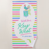 With Love Key West Towel ビーチタオル (正面)