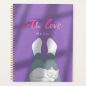 "With Love, Meow" Cozy Cat Notebook プランナー手帳 (正面)