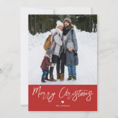 With Love Merry Christmasタイポグラフィフォトカード シーズンカード (正面)