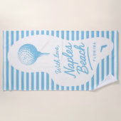 With Love Naples Beach Golf Tee Towel ビーチタオル (正面)