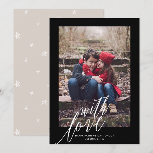With Love on Father's Dayフォトグリーティングカード シーズンカード (正面/裏面)