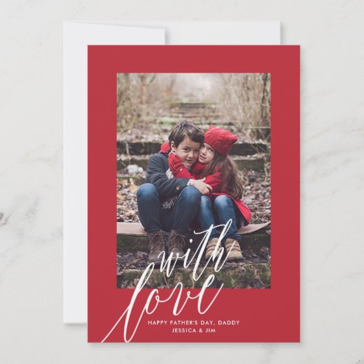 With Love on Father's Dayフォトグリーティングカード シーズンカード (正面)