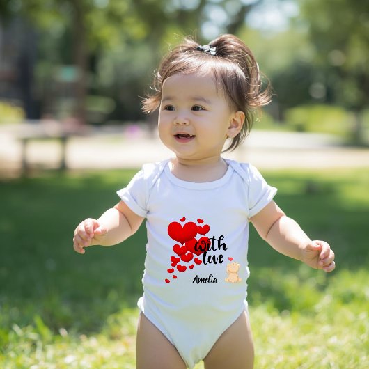 With Love Personalized Baby Bodysuit ベビーボディスーツ