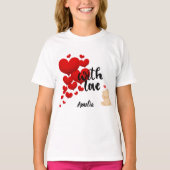 With Love Personalized Kids Basic T-Shirt Tシャツ (正面)
