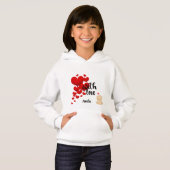 With Love Personalized Kids Pullover Hoodie (正面フル)