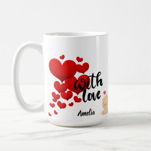 With Love Personalized Mug コーヒーマグカップ (左)