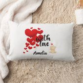 With Love Personalized Throw Pillow ランバークッション (ブランケット)