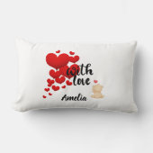 With Love Personalized Throw Pillow ランバークッション (正面)