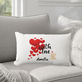 With Love Personalized Throw Pillow ランバークッション