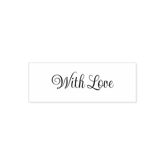 With Love Script Text Template セルフインキングスタンプ (デザイン)