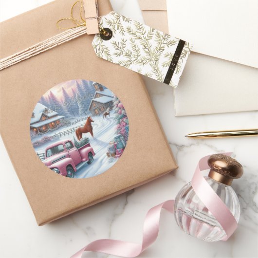 With Love This Christmas beautiful Sticker set ラウンドシール (ギフト)