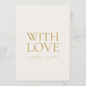 With Love Wedding Favors Sign Card 招待状 (正面)