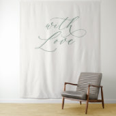 With Love Wedding Photo Backdrop Banner タペストリー (インサイチュ)