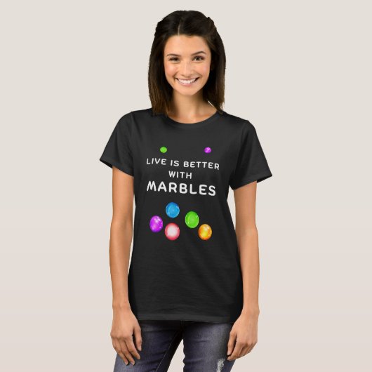 WITH MARBLES for marble players Tシャツ (正面フル)