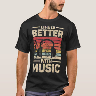With Music Musicミュージシャン衣装Edm Music Dj Tシャツ