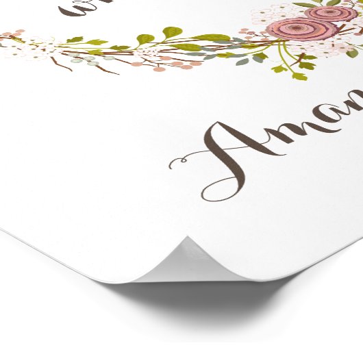 With My Wholeハートフローラ結婚リース ポスター (角)