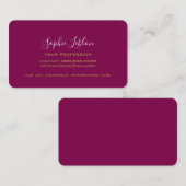 with name printed in handwritten style コーリングカード (正面/裏面)