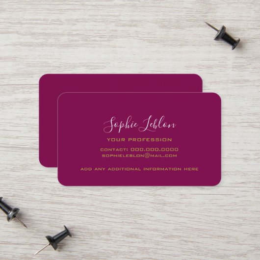 with name printed in handwritten style コーリングカード (正面/裏面インサイチュ)