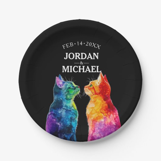 With names,Purrfectly Yours: A Rainbow Love Story  ペーパープレート (正面)