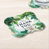 💍With names Thanks You Passiflora Serenity ペーパーコースター (アングル)