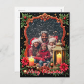 With own photo Golden Glow Greetings シーズンポストカード (正面/裏面)