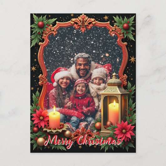 With own photo Golden Glow Greetings シーズンポストカード (正面)