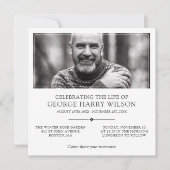 With Photo エレガント Minimalist Life of Life 招待状 (正面)