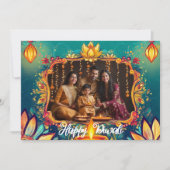 With Photo & custom text Diya Dreams card 招待状 (正面)