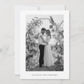 With photo Minimalist Timeless Bloom  Invitation 招待状 (裏面)