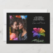 🌈 With photo Technicolor Love  招待状 (裏面)