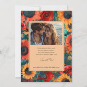 With photo🌻Sunflower and Poppy Reverie Invitation 招待状 (裏面)