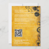 🎓With QR Artistic Flourish Graduation 招待状 (裏面)