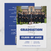 With QR code Class Year Photo Grad Party Invite 招待状 (正面/裏面)