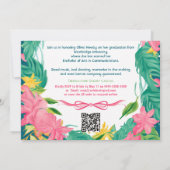 🎓With QR code Tropical Bloom Single‑Photo  招待状 (裏面)