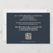 🎓With QR code Watercolor Split‑Layout Graduation  招待状 (裏面)