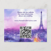 With QR code wedding details エンクロージャーカード (裏面)