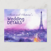 With QR code wedding details エンクロージャーカード (正面)