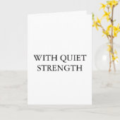 With Quiet Strength – MinimaliFolded Greeting Card カード (黄色い花)