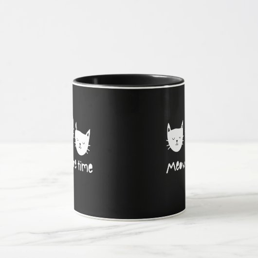 With te quote "Meow is the time" マグカップ (中央)