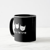 With te quote "Meow is the time" マグカップ (正面左)