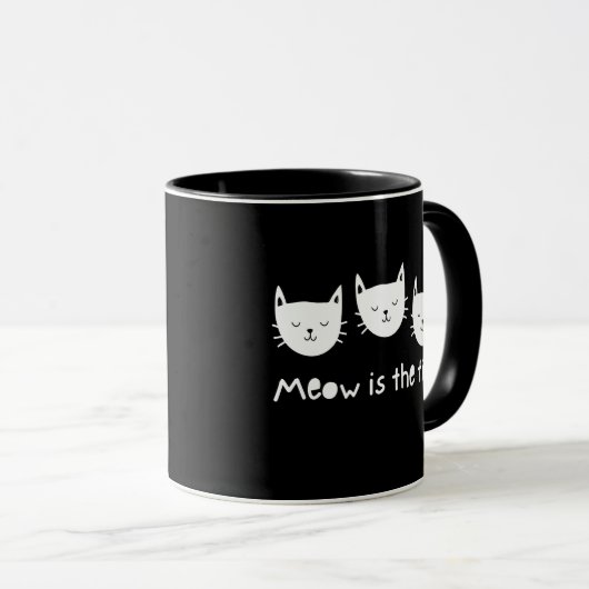 With te quote "Meow is the time" マグカップ (正面右)