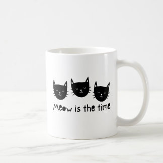 With the quote "Meow is the time" コーヒーマグカップ