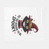 With Witch Hat And Tie フリースブランケット (正面(横))